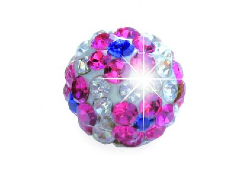 BIOJOUX BJT6164 - Trendy Orecchini Cristallo a Fiori Rosa/Blu 6mm 0011926