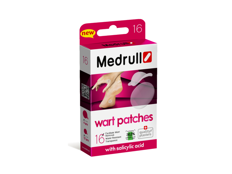 MEDRULL Wart Patches Αυτοκόλλητο Επίθεμα για την αφαίρεση των μυρμηγκιών του δέρματος 16τμχ (2000433) 0033638