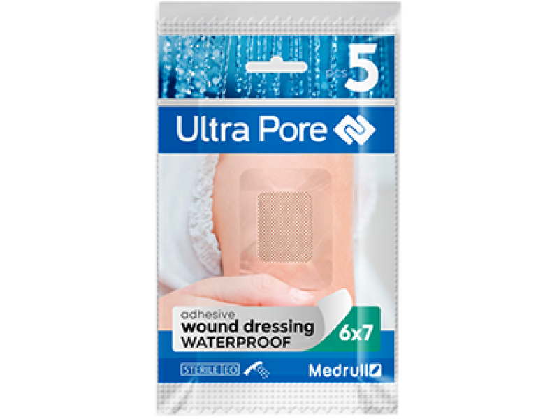 MEDRULL Ultra Pore Adhesive wound dressing Αδιάβροχο Αυτοκόλλητο Επίθεμα 6 x 7 cm ?5 (Αποστειρωμένο)  Συσκ. 5τεμ. (κουτί των 15 συσκευασιών) (202110285) 0033649