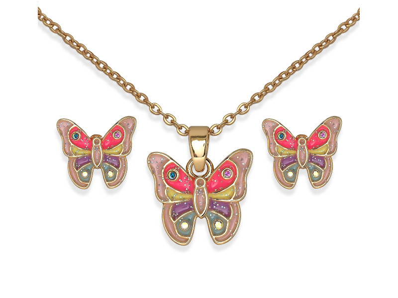 BIOJOUX BJS009 Parure 9 PINK BUTTERFLY 0040110