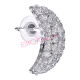 BIOJOUX BJT259 Crescent Moon Crystals 12mm - 316L Surgical Steel 0036604