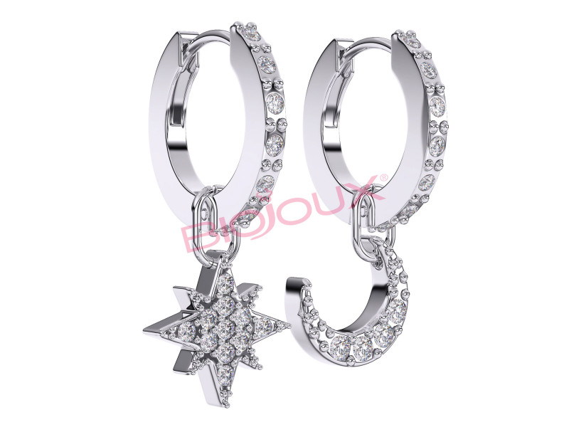 BIOJOUX BJT280 Georgia 12mm Moon Star 8mm - Medical Steel 316L 0036596