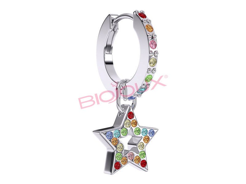 BIOJOUX BJT281 Ginevra 12mm Star 10mm - Medical Steel 316L 0036595