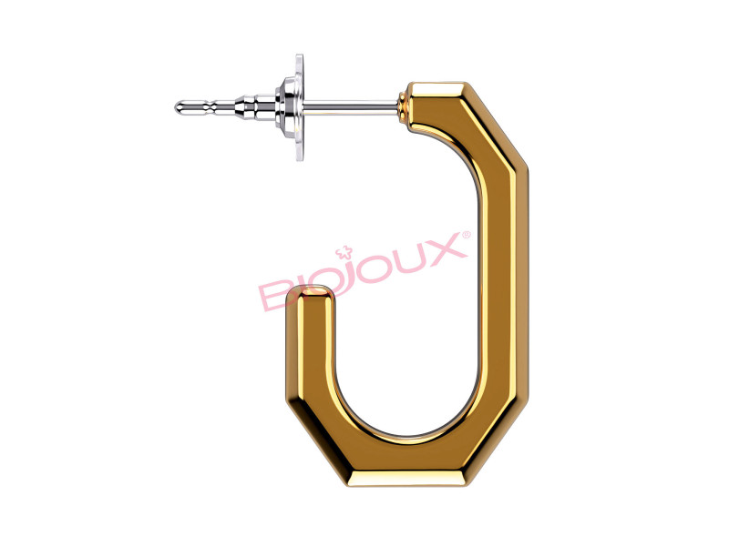 BIOJOUX BJT286 Lidia Golden 12x20mm (Ιατρικό Ατσάλι) 0034170