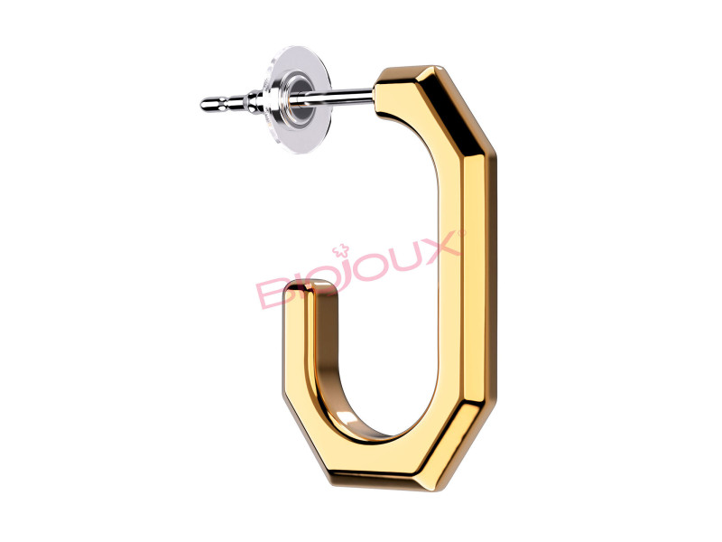 BIOJOUX BJT286 Lidia Golden 12x20mm (Ιατρικό Ατσάλι) 0034170