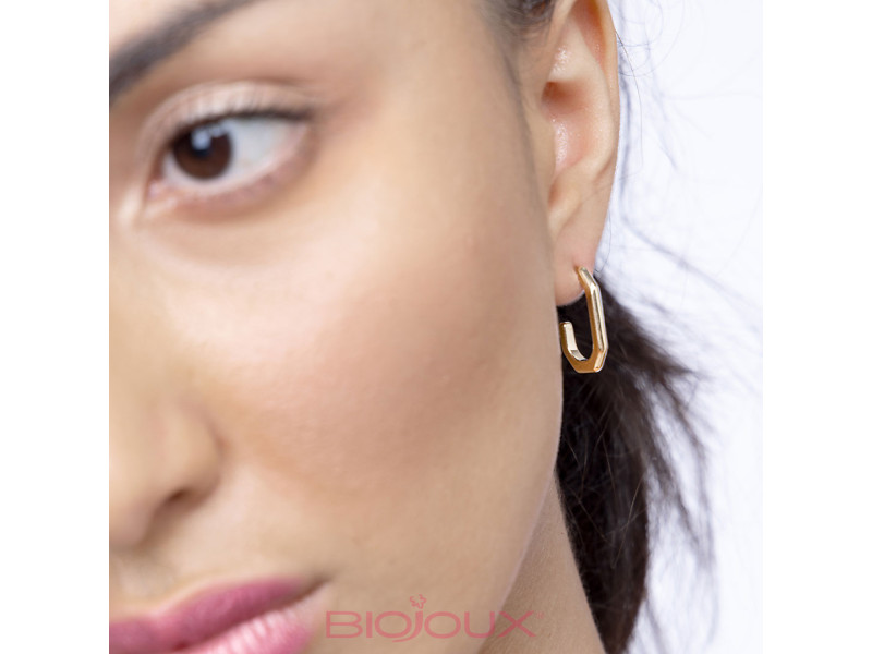 BIOJOUX BJT286 Lidia Golden 12x20mm (Ιατρικό Ατσάλι) 0034170