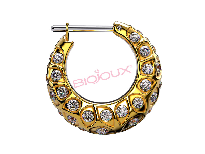 BIOJOUX BJT290 Peony Golden 16mm (Ιατρικό Ατσάλι) 0034169