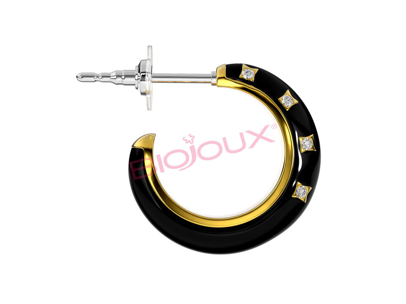 BIOJOUX BJT309 Berthe Golden Black 16mm Medical steel 316L GP 0035855