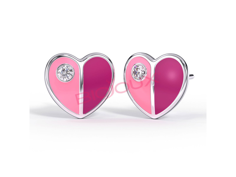 BIOJOUX BJT734 Crystals from Swarovski Sweetheart - 8mm Kids Size Medical Steel 316L 0038707