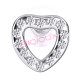 BIOJOUX BJT939 - Trendy White Crystal Open Heart 7mm 0011935