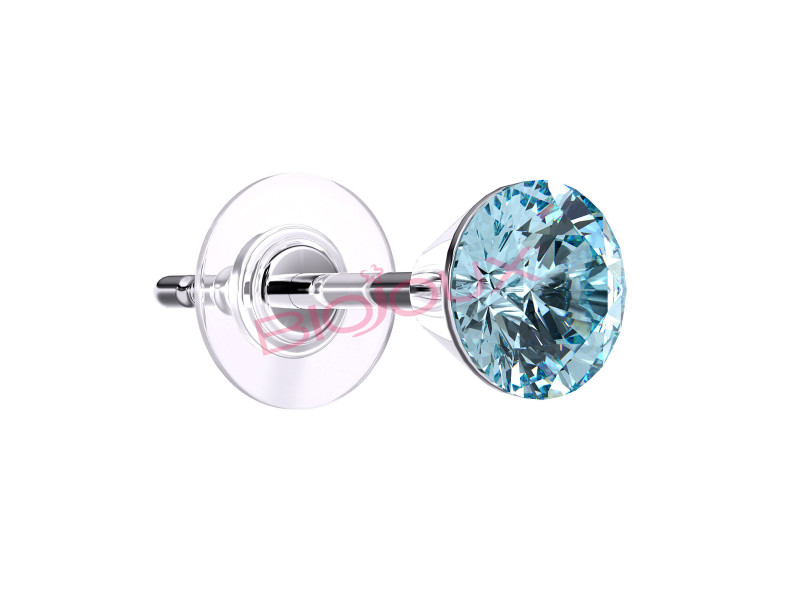 BIOJOUX BJT945 - Trendy Crystal Swarovski Aquamarine 4mm 0011941