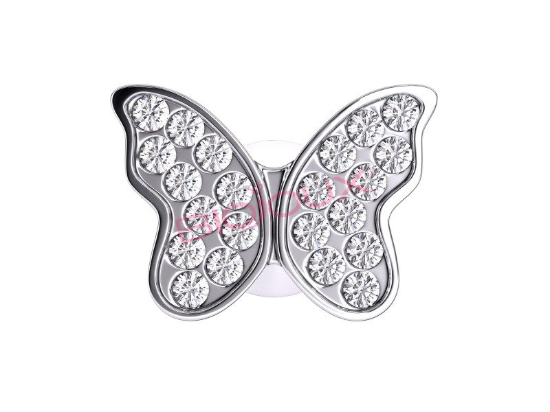 BIOJOUX BJT979 -Butterfly Crystals 10MM 316 SS 0028512