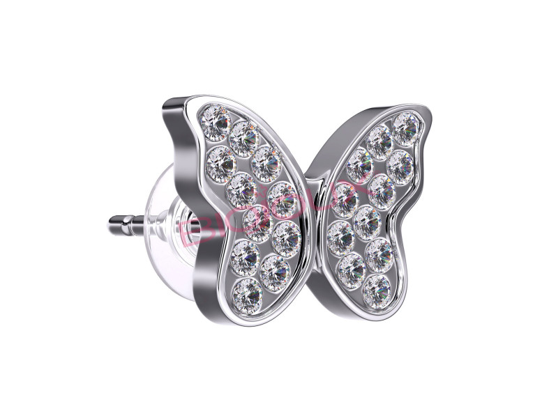 BIOJOUX BJT979 -Butterfly Crystals 10MM 316 SS 0028512