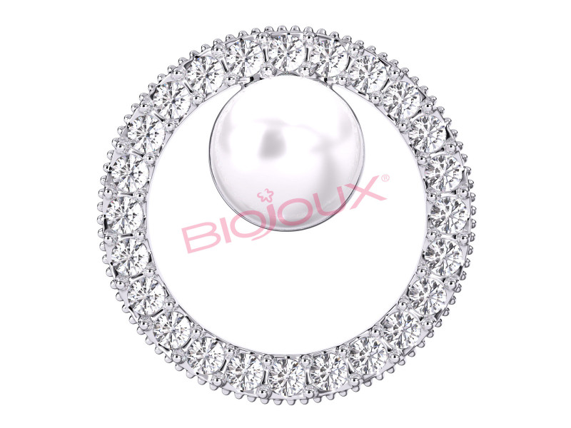 BIOJOUX BJT985 - Pearl In Crystal Circle 14MM 0028518