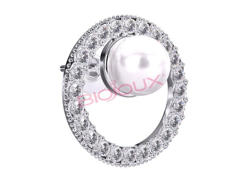 BIOJOUX BJT985 - Pearl In Crystal Circle 14MM 0028518