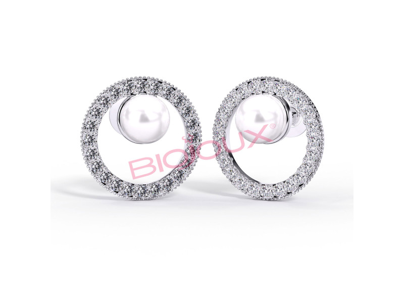 BIOJOUX BJT985 - Pearl In Crystal Circle 14MM 0028518