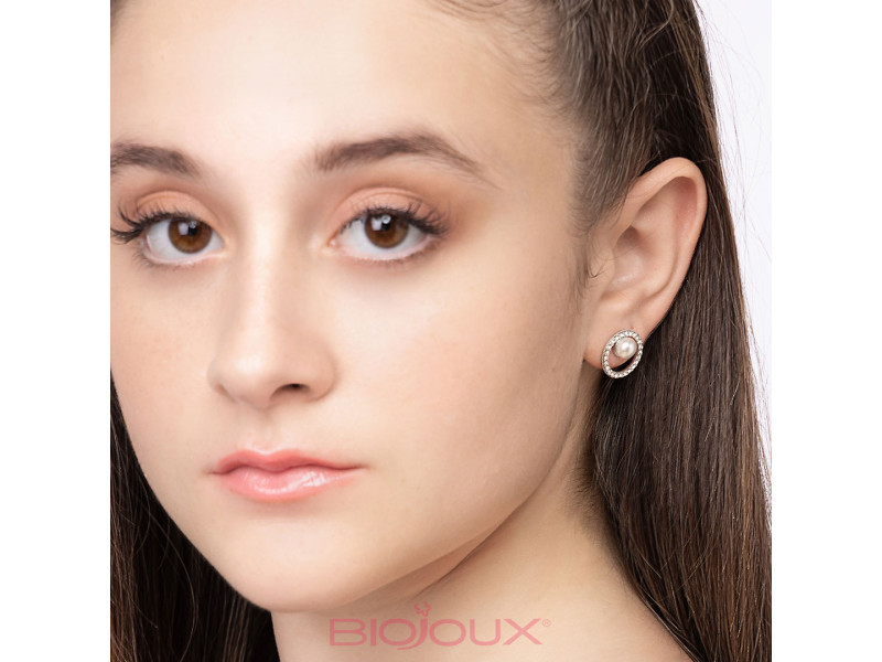 BIOJOUX BJT985 - Pearl In Crystal Circle 14MM 0028518