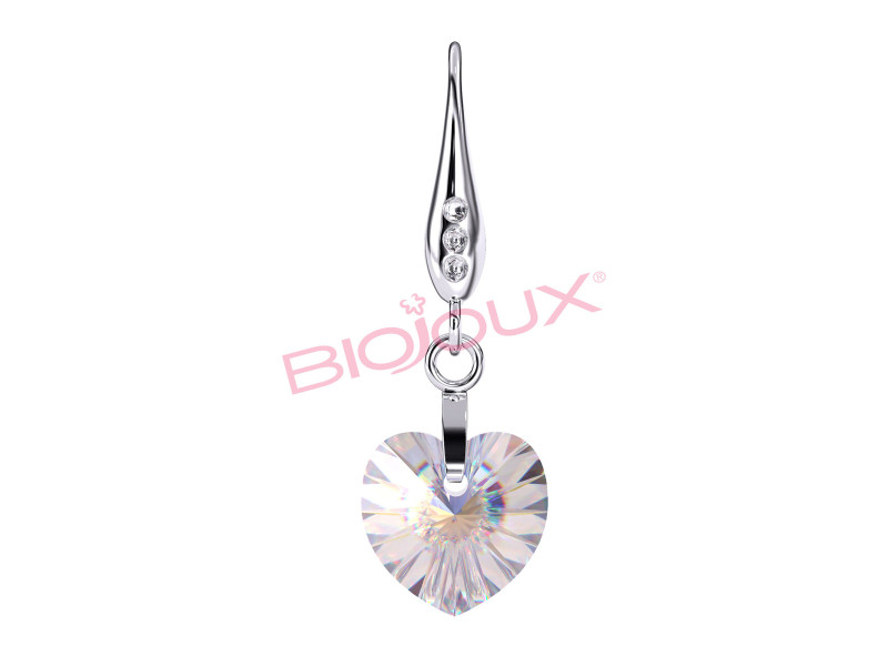 BIOJOUX BJT989 - Swarovski Crystal Heart Dangle 14MM 0028519