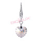 BIOJOUX BJT989 - Swarovski Crystal Heart Dangle 14MM 0028519