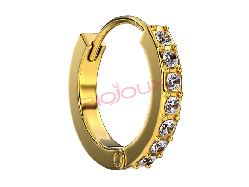 BIOJOUX BJT991 - Crystal Hoop 14GP 14MM 0028521