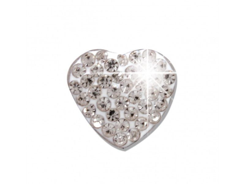 BIOJOUX BJT921 - Trendy White Crystal Heart 10mm 0011928