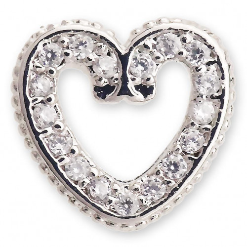 BIOJOUX BJT966 Elegant Heart W/Crystals 8MM 0028494