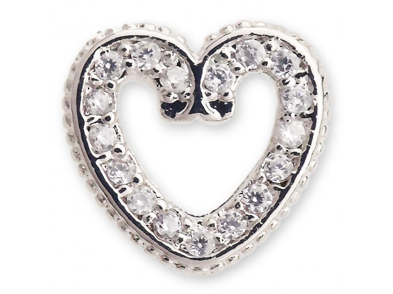 BIOJOUX BJT966 Elegant Heart W/Crystals 8MM 0028494