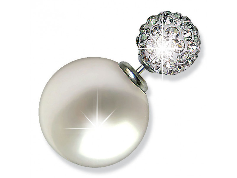 BIOJOUX BJU800 - Double Ball White Pearl/Crystal 0011946